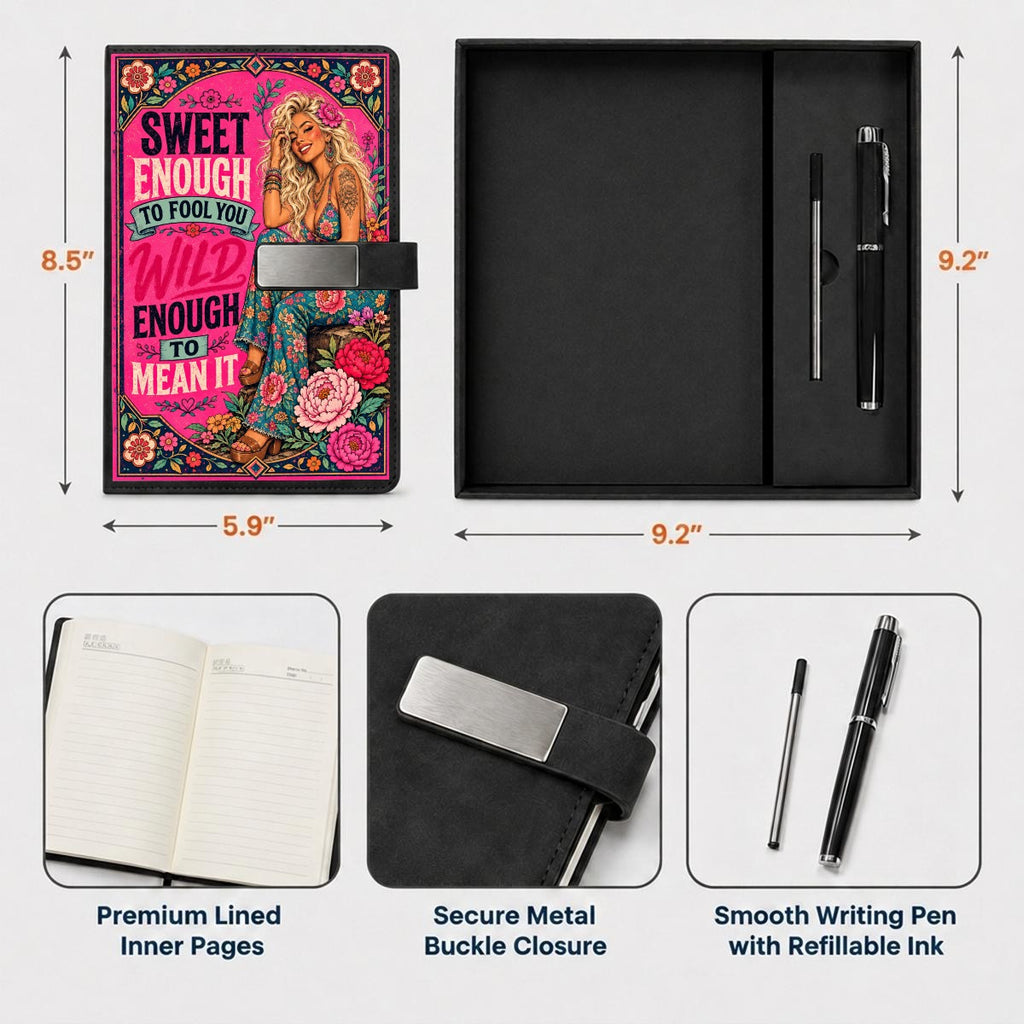 Hot Pink Notebook Gift Set with Metal Pen