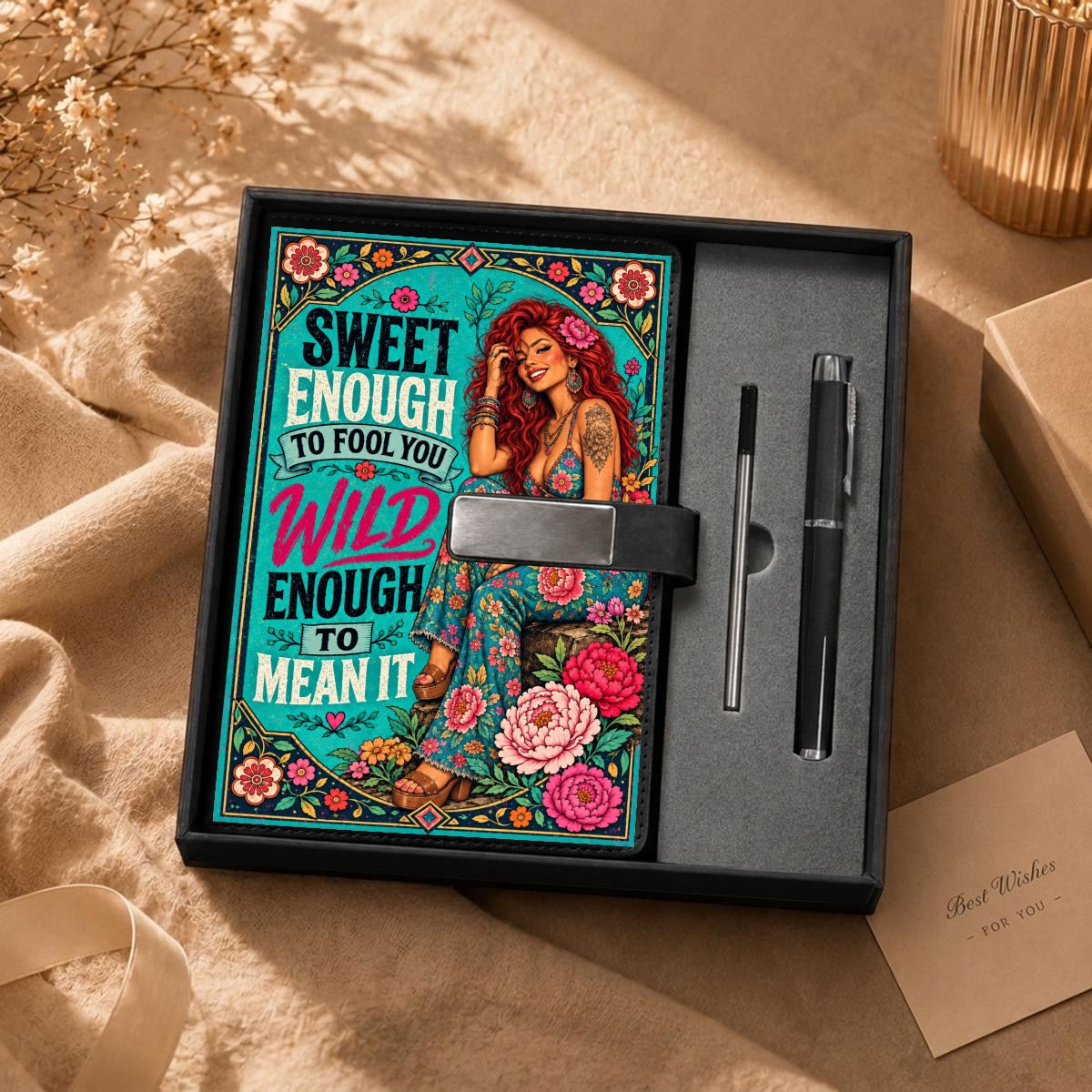 Teal Notebook Gift Set with Metal Pen