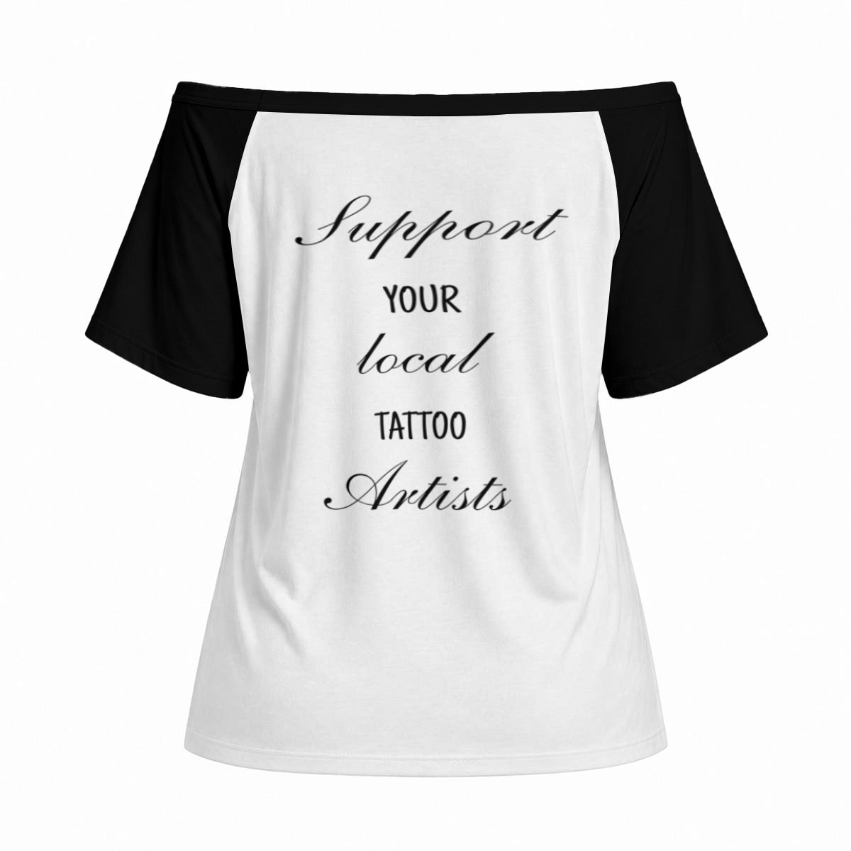 Black classy Off-Shoulder Short Sleeve Top