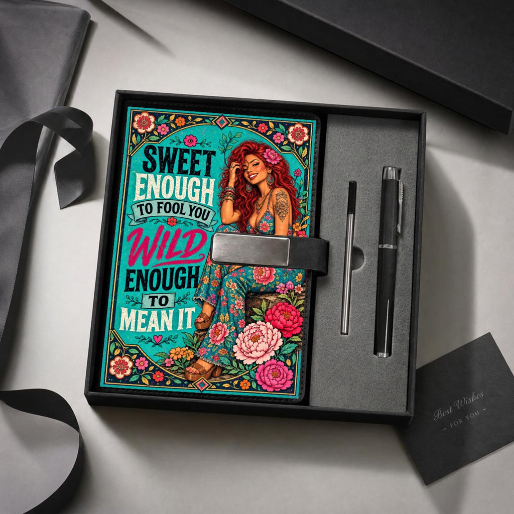 Teal Notebook Gift Set with Metal Pen