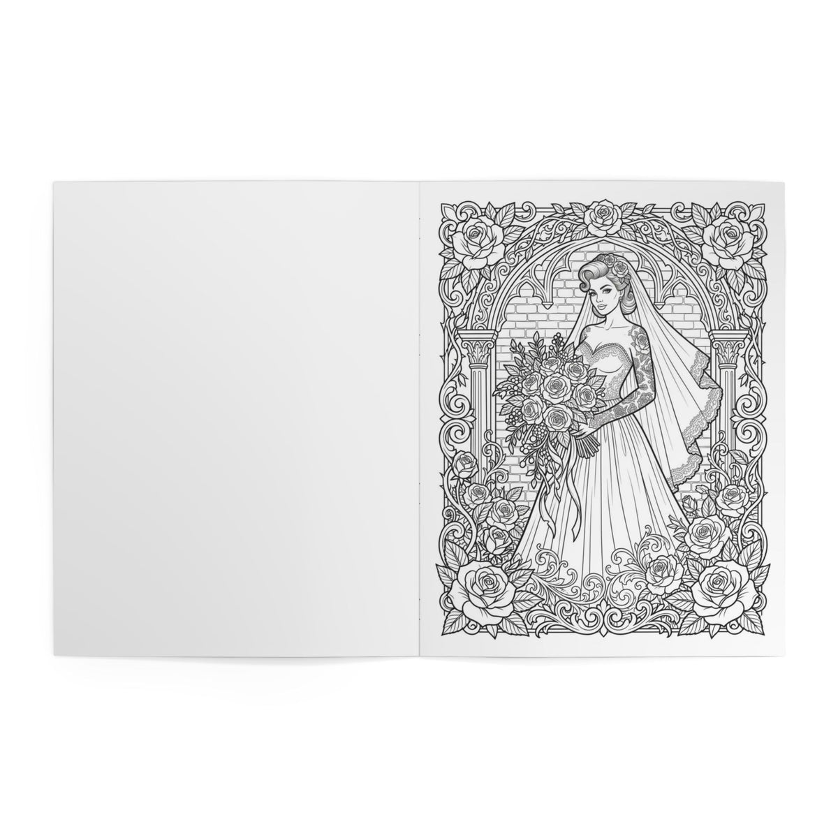 Pinup Brides Coloring Book — Simply Gorgeous Bridal Tattoo Art