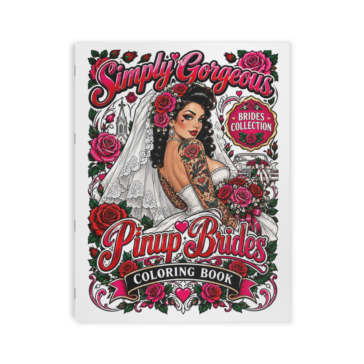 Digital product “PIN-UP BRIDES” Adult Coloring Book